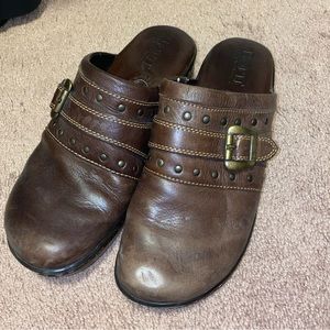 Born Brown Clogs